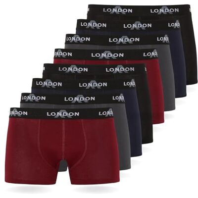 FM London (8er-Pack) Herren-Boxershorts mit elastischem Bund Weiche Boxershorts Herren mit HyFresh-Technologie für Geruchsschutz, Stretch-Fit Herrenunterwäsche für den Alltag FM London (8er-Pack) Herren-Boxershorts mit elastischem Bund Weiche Boxershorts Herren mit HyFresh-Technologie für Geruchsschutz, Stretch-Fit Herrenunterwäsche für den Alltag