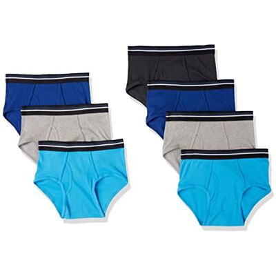 Amazon Essentials Herren Atmungsaktive Slips Aus Baumwolle Ohne Etikett, 7er Pack, Blau/Grau/Schwarz, M Amazon Essentials Herren Atmungsaktive Slips Aus Baumwolle Ohne Etikett, 7er Pack, Blau/Grau/Schwarz, M