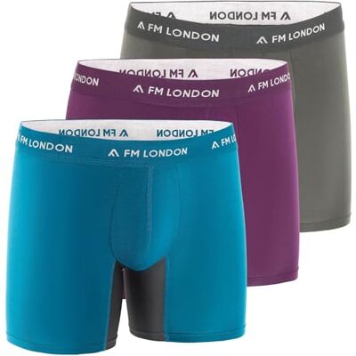 FM London Herren 3pk Bamboo Technical Boxer Unterhosen, Sortiert (3-er Pack), 4XL EU FM London Herren 3pk Bamboo Technical Boxer Unterhosen, Sortiert (3-er Pack), 4XL EU