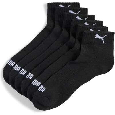 Puma Unisex Cushioned Quarter Sock, Black New, 35-38 EU Puma Unisex Cushioned Quarter Sock, Black New, 35-38 EU