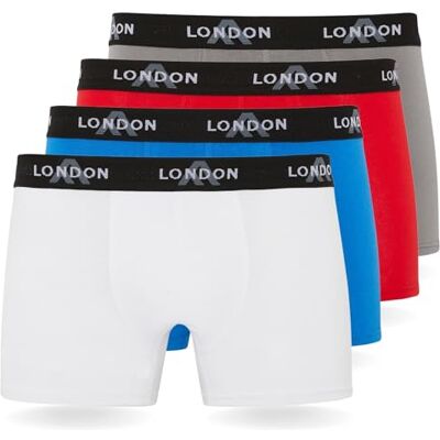 FM London 4/8er-Pack Herren-Boxershorts mit elastischem Bund FM London 4/8er-Pack Herren-Boxershorts mit elastischem Bund