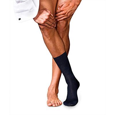 FALKE Herren Socken No. 7 M So Wolle einfarbig 1 Paar, Blau Dark Navy 6370, 43-44 FALKE Herren Socken No. 7 M So Wolle einfarbig 1 Paar, Blau Dark Navy 6370, 43-44