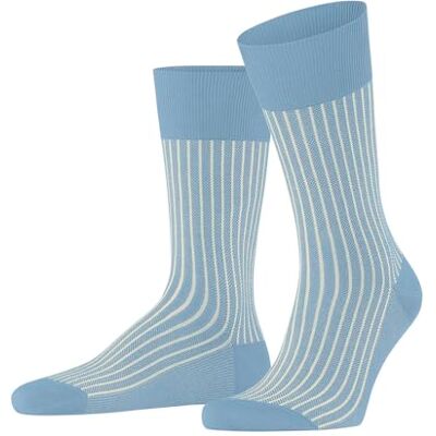 FALKE Herren Socken Oxford Stripe M So Baumwolle gemustert 1 Paar, Blau Azur 6788, 43-44 FALKE Herren Socken Oxford Stripe M So Baumwolle gemustert 1 Paar, Blau Azur 6788, 43-44