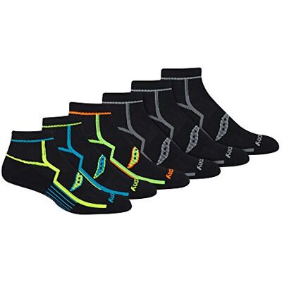 Saucony Herren Rundry Bolt Performance Quarter Socken, Erhältlich in L-XL (6, 12 Laufsocken, Schwarz (6 Paar), Large (24er Pack) Saucony Herren Rundry Bolt Performance Quarter Socken, Erhältlich in L-XL (6, 12 Laufsocken, Schwarz (6 Paar), Large (24er Pack)