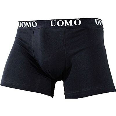 Uomo 10 x Plain Cotton Boxer Shorts Mens Underwear Clasico Black Blue Grey - Large Uomo 10 x Plain Cotton Boxer Shorts Mens Underwear Clasico Black Blue Grey - Large