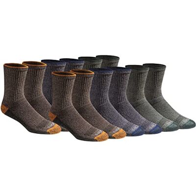 Dickies Dri-Tech Herren-Socken, feuchtigkeitsregulierend, bequeme Länge, Mid-Crew-Socken (12 Stück), Komfortlängenspitze (12 Paar), 6-12 Dickies Dri-Tech Herren-Socken, feuchtigkeitsregulierend, bequeme Länge, Mid-Crew-Socken (12 Stück), Komfortlängenspitze (12 Paar), 6-12