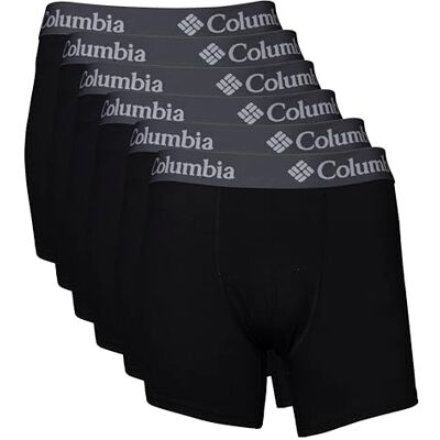 Columbia Herren Boxershorts, Polyester, Spandex, 6 Stück Retroshorts, Schwarz, Large Columbia Herren Boxershorts, Polyester, Spandex, 6 Stück Retroshorts, Schwarz, Large