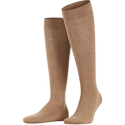 FALKE Herren Kniestrümpfe Family M Kh nachhaltige Baumwolle lang einfarbig 1 Paar, Braun Nutmeg Melange 5410, 43-46 FALKE Herren Kniestrümpfe Family M Kh nachhaltige Baumwolle lang einfarbig 1 Paar, Braun Nutmeg Melange 5410, 43-46