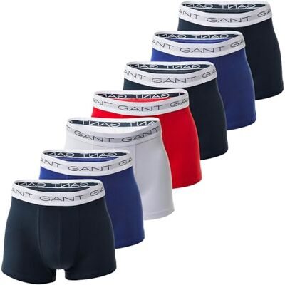 GANT Herren Trunk 7-Pack Boxershorts, Mehrfarbig, S EU GANT Herren Trunk 7-Pack Boxershorts, Mehrfarbig, S EU