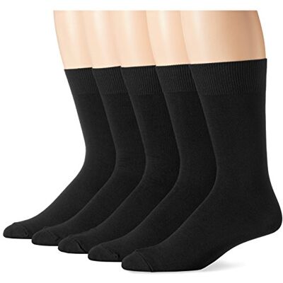 Amazon Essentials Herren Einfarbige Anzugsocken, 5 Paar, Schwarz, 46-48 Amazon Essentials Herren Einfarbige Anzugsocken, 5 Paar, Schwarz, 46-48