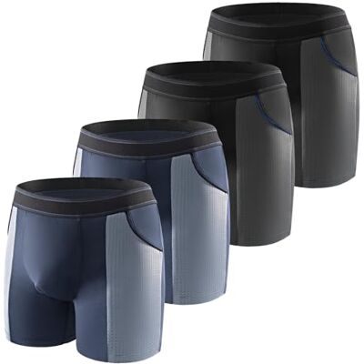 CARER Healthcare Incontinence Pregnancy Carer 2er Pack Bambus Inkontinenz Boxershorts Herren, 100ml Absorption Waschbare Wiederverwendbare Inkontinenz Unterwäsche Leichte Atmungsaktive Auslaufsichere Unterhosen, Schwarz Blau Größe 3XL CARER Healthcare Incontinence Pregnancy Carer 2er Pack Bambus Inkontinenz Boxershorts Herren, 100ml Absorption Waschbare Wiederverwendbare Inkontinenz Unterwäsche Leichte Atmungsaktive Auslaufsichere Unterhosen, Schwarz Blau Größe 3XL