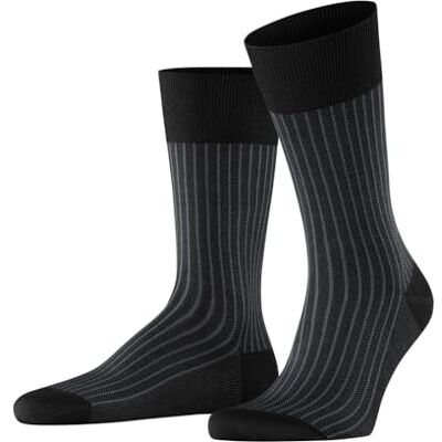 FALKE Herren Socken Oxford Stripe M So Baumwolle gemustert 1 Paar, Schwarz Black-Mix 3010, 43-44 FALKE Herren Socken Oxford Stripe M So Baumwolle gemustert 1 Paar, Schwarz Black-Mix 3010, 43-44
