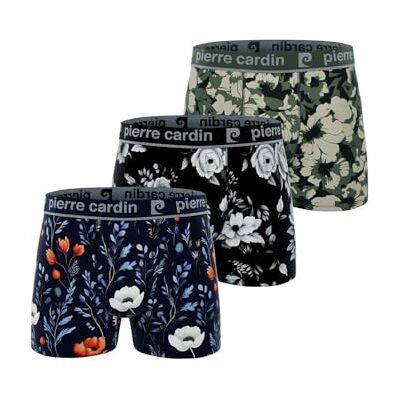 Pierre Cardin Herren-Boxershorts, Baumwolle, natürliche und hypoallergene Boxershorts (3 Stück), Größe L, Flow, L Pierre Cardin Herren-Boxershorts, Baumwolle, natürliche und hypoallergene Boxershorts (3 Stück), Größe L, Flow, L