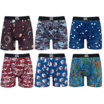 Warriors & Scholars Herren Boxershorts Boxershorts für Herren 6er Pack Herren Boxershorts Unterwäsche Jungen Boxershorts, Pack Am105f, Large Warriors & Scholars Herren Boxershorts Boxershorts für Herren 6er Pack Herren Boxershorts Unterwäsche Jungen Boxershorts, Pack Am105f, Large