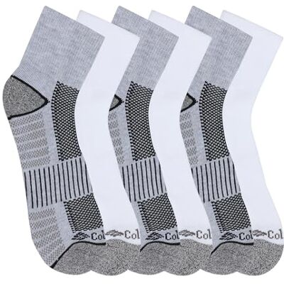 Columbia Herren 6er-Pack Athletic No Show Lässige Socken, Grau/Weiß, 37.5-46 EU Columbia Herren 6er-Pack Athletic No Show Lässige Socken, Grau/Weiß, 37.5-46 EU
