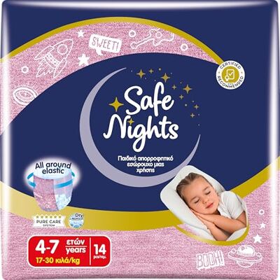 Babylino Sicher Nächte Kinderhosen - Feuchtigkeitsabsorbierend, Umweltfreundlich, 14 Stück Babylino Sicher Nächte Kinderhosen - Feuchtigkeitsabsorbierend, Umweltfreundlich, 14 Stück