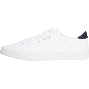 Tommy Hilfiger Herren Vulcanized Sneaker Long Lace Low Top, Weiß (White), 41 Tommy Hilfiger Herren Vulcanized Sneaker Long Lace Low Top, Weiß (White), 41