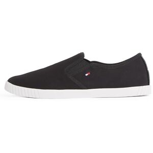 Tommy Hilfiger Damen Slipper Sneaker Canvas Slip-On ohne Schnüren, Schwarz (Black), 37 Tommy Hilfiger Damen Slipper Sneaker Canvas Slip-On ohne Schnüren, Schwarz (Black), 37