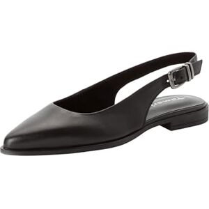 Tamaris Damen Sling Pump flach Leder, schwarz, 37 EU Tamaris Damen Sling Pump flach Leder, schwarz, 37 EU
