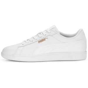 Puma Smash 3.0 L Unisex Sneaker , White White Gold, 42 EU Puma Smash 3.0 L Unisex Sneaker , White White Gold, 42 EU