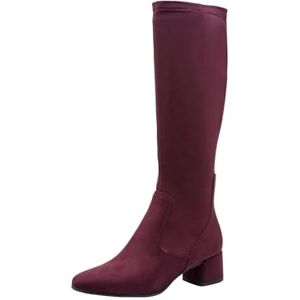 MARCO TOZZI Damen Stiefel mit Blockabsatz Elegant, Rot (Mulberry), 37 EU MARCO TOZZI Damen Stiefel mit Blockabsatz Elegant, Rot (Mulberry), 37 EU