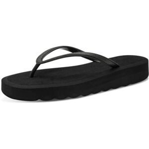 Tamaris Damen Zehentrenner Pantolette flach, schwarz, 37 EU Tamaris Damen Zehentrenner Pantolette flach, schwarz, 37 EU