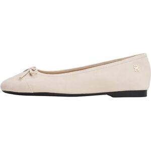 Tommy Hilfiger Damen Ballerinas Toe Cap aus Wildleder, Beige (Classic Beige), 38 Tommy Hilfiger Damen Ballerinas Toe Cap aus Wildleder, Beige (Classic Beige), 38