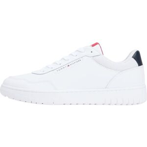 Tommy Hilfiger Herren Court Sneaker Basket Low Top, Weiß (White), 40 Tommy Hilfiger Herren Court Sneaker Basket Low Top, Weiß (White), 40