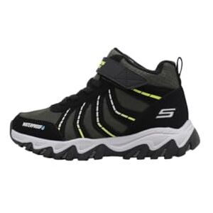 Skechers Rugged Ranger Storm Trail Stiefelette für Jungen, Schwarzes Synthetikmaterial, schwarz-grüner Besatz, 1.5 UK Child Skechers Rugged Ranger Storm Trail Stiefelette für Jungen, Schwarzes Synthetikmaterial, schwarz-grüner Besatz, 1.5 UK Child