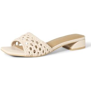 Amazon Essentials Damen Mini Heel Mule Sandals, Cremefarbenes Rohrgewebe, 37.5 EU Amazon Essentials Damen Mini Heel Mule Sandals, Cremefarbenes Rohrgewebe, 37.5 EU