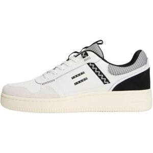 Tommy Jeans Herren Flatform Sneaker Retro Basket zum Schnüren, Mehrfarbig (Ecru/Black), 40 Tommy Jeans Herren Flatform Sneaker Retro Basket zum Schnüren, Mehrfarbig (Ecru/Black), 40
