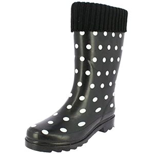 Beck Damen Dots Gummistiefel, Schwarz, 39 EU Beck Damen Dots Gummistiefel, Schwarz, 39 EU