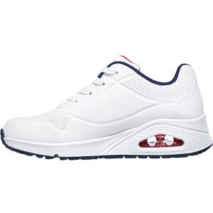 Skechers Damen UNO Stand ON AIR Sneakers, WNVR White Durabuck / navy & red trimm, 38 EU Skechers Damen UNO Stand ON AIR Sneakers, WNVR White Durabuck / navy & red trimm, 38 EU