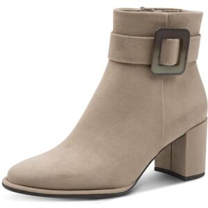 MARCO TOZZI Damen Stiefeletten mit Blockabsatz Vegan, Grau (Stone Comb), 38 EU MARCO TOZZI Damen Stiefeletten mit Blockabsatz Vegan, Grau (Stone Comb), 38 EU