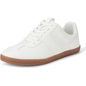 Amazon Essentials Damen Niedriger Retro-Sneaker, Kunstleder und Kunstwildleder, Weiß, 38 EU Amazon Essentials Damen Niedriger Retro-Sneaker, Kunstleder und Kunstwildleder, Weiß, 38 EU