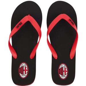 A.C. Milan Flip-Flops, Sommer-/Strandschuhe, offizielles Produkt, Schwarz, Größe 42/43 A.C. Milan Flip-Flops, Sommer-/Strandschuhe, offizielles Produkt, Schwarz, Größe 42/43