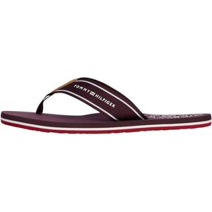 Tommy Hilfiger Herren Flip Flops Beach Sandal Breiter Zehenriemen, Rot (Deep Burgundy), 45 Tommy Hilfiger Herren Flip Flops Beach Sandal Breiter Zehenriemen, Rot (Deep Burgundy), 45