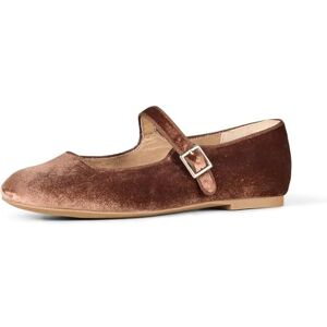 Amazon Essentials Damen Mary-Jane-Ballerinas, Braun Samt, 38.5 EU Amazon Essentials Damen Mary-Jane-Ballerinas, Braun Samt, 38.5 EU