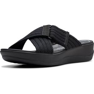 Clarks Damen Arla Wave Schiebe-Sandalen, Textil schwarz, 39 EU Clarks Damen Arla Wave Schiebe-Sandalen, Textil schwarz, 39 EU