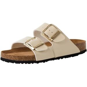 Tamaris Damen Fußbett Pantolette flach, beige, 41 EU Tamaris Damen Fußbett Pantolette flach, beige, 41 EU