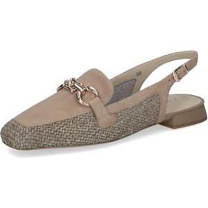 CAPRICE Damen Ballerinas mit Absatz, Braun (BARK Comb), 37 CAPRICE Damen Ballerinas mit Absatz, Braun (BARK Comb), 37