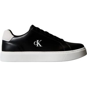 Calvin Herren Cupsole Sneaker Classic Laceup aus Leder, Schwarz (Black/Bright White), 42 Calvin Herren Cupsole Sneaker Classic Laceup aus Leder, Schwarz (Black/Bright White), 42