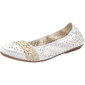Rieker Damen-Ballerinas 41466-81 weiss / 81 Gr. 40 Rieker Damen-Ballerinas 41466-81 weiss / 81 Gr. 40