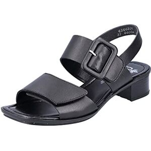 Rieker Damen 62663 Sandale, Black 01, 36 EU Rieker Damen 62663 Sandale, Black 01, 36 EU