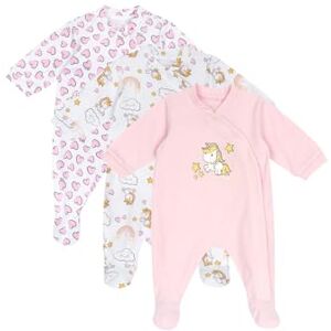 Chicco , Baby-Strampler für Mädchen, Set aus 3 Stramplern aus 100% Baumwolle mit Füßen und bequemer Öffnung, Babykleidung für 0–3 Monate, Geschenkideen zur Geburt Chicco , Baby-Strampler für Mädchen, Set aus 3 Stramplern aus 100% Baumwolle mit Füßen und bequemer Öffnung, Babykleidung für 0–3 Monate, Geschenkideen zur Geburt