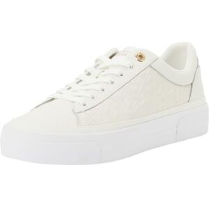 Tommy Hilfiger Damen TH Plateau-Sneaker gesteppt FW0FW09265 Low-Top, Weiß (Ecru), Größe 38, Weiß Ecru, 38 EU Tommy Hilfiger Damen TH Plateau-Sneaker gesteppt FW0FW09265 Low-Top, Weiß (Ecru), Größe 38, Weiß Ecru, 38 EU
