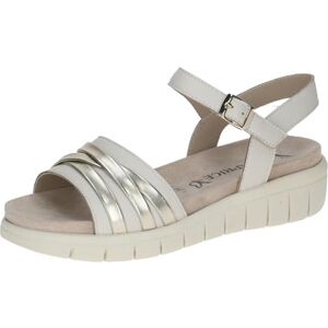 CAPRICE Damen Flache Sandale flach, Weiß (OFFWHITE COMB), 38 CAPRICE Damen Flache Sandale flach, Weiß (OFFWHITE COMB), 38