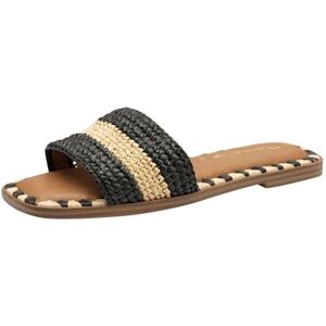 Tamaris Pantolette Damen Flach beige,EU 37 Tamaris Pantolette Damen Flach beige,EU 37