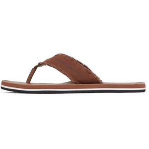 Tommy Hilfiger Herren Flip Flops Leather Beach Sandal mit Fransen, Braun (Winter Cognac), 41 Tommy Hilfiger Herren Flip Flops Leather Beach Sandal mit Fransen, Braun (Winter Cognac), 41