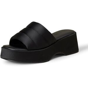 Amazon Essentials Damen Plateausandale Zum Hineinschlüpfen, Schwarz Satin, 44.5 EU Amazon Essentials Damen Plateausandale Zum Hineinschlüpfen, Schwarz Satin, 44.5 EU